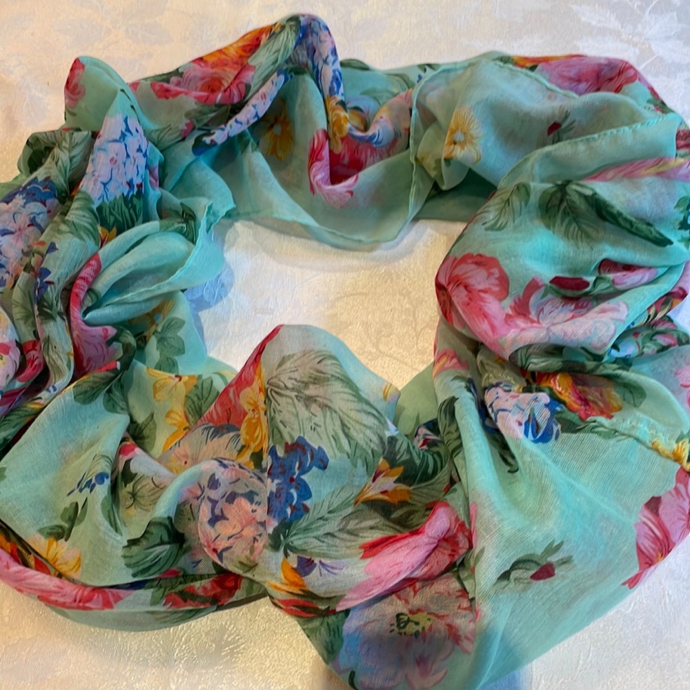 GH Bass floral infinity scarf